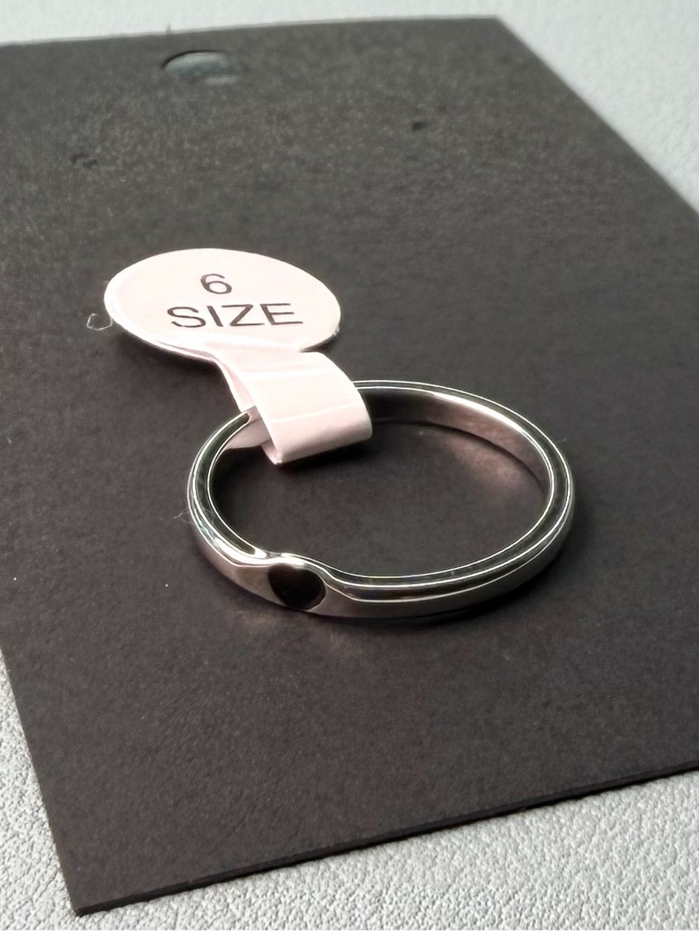 Classic Stainless Steel Women's Ring in Silver - Size 6